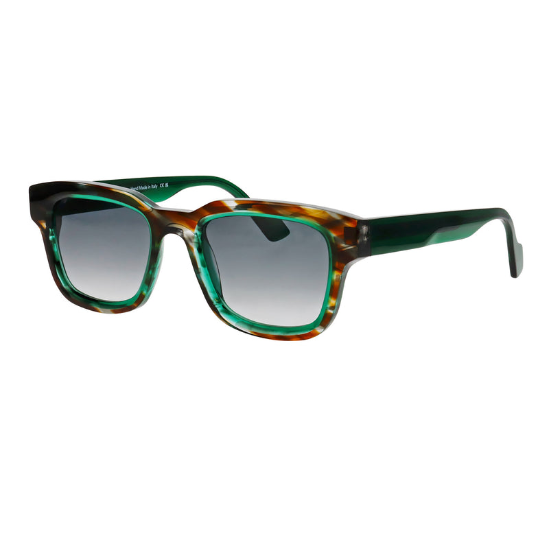 Face A Face - Shadow 2 - 487 - Tort / Green / Gradient-Grey Lenses - Rectangle - Sunglasses - Plastic