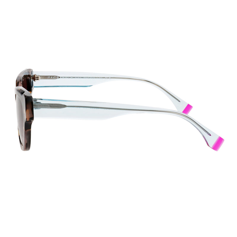 Face A Face - Verso 1 - 6092 - Tort / Blue / Pink / Gradient-Brown Lenses - Rectangle - Plastic - Acetate - Sunglasses