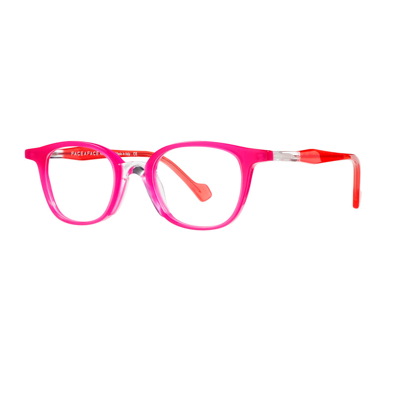 Face A Face - Yayoi 1 - 2655 - Pink / Crystal - Rectangle - Plastic - Eyeglasses