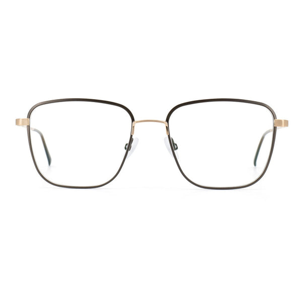 Gotti - Almon - GLB-BR - Gold Brushed / Brown - Rectangle - Titanium - Metal - Eyeglasses