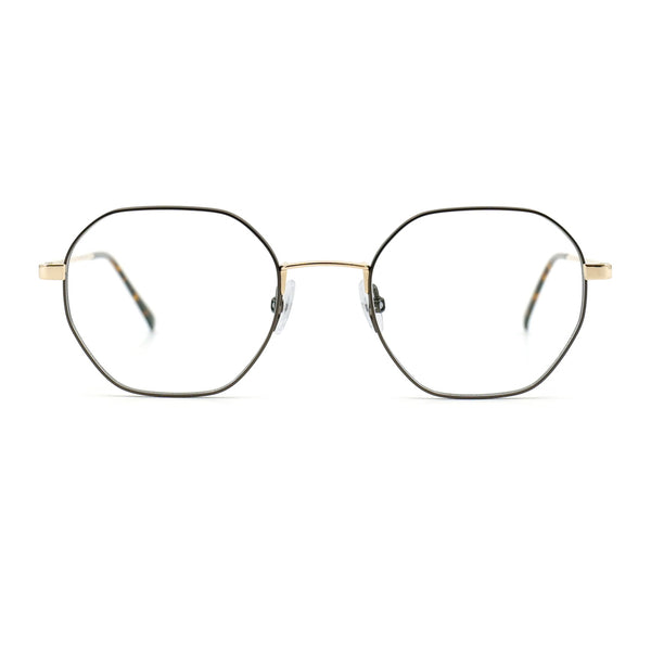 Gotti - Aracon - GLS-BR - Shiny Gold / Brown - Rounded - Octagonal - Metal - Titanium - Eyeglasses