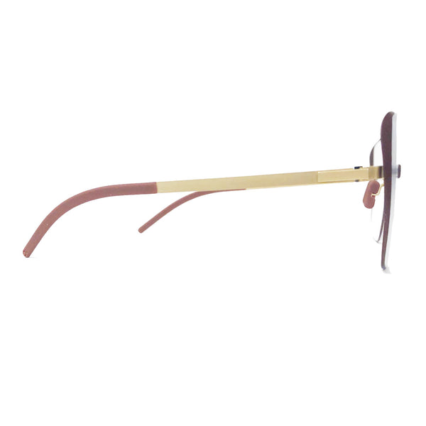 Gotti - CY06_57 - Gold / Blush - Perspective - Space Rim - Butterfly - Rectangle - Rimless - Groove Rim - Eyeglasses