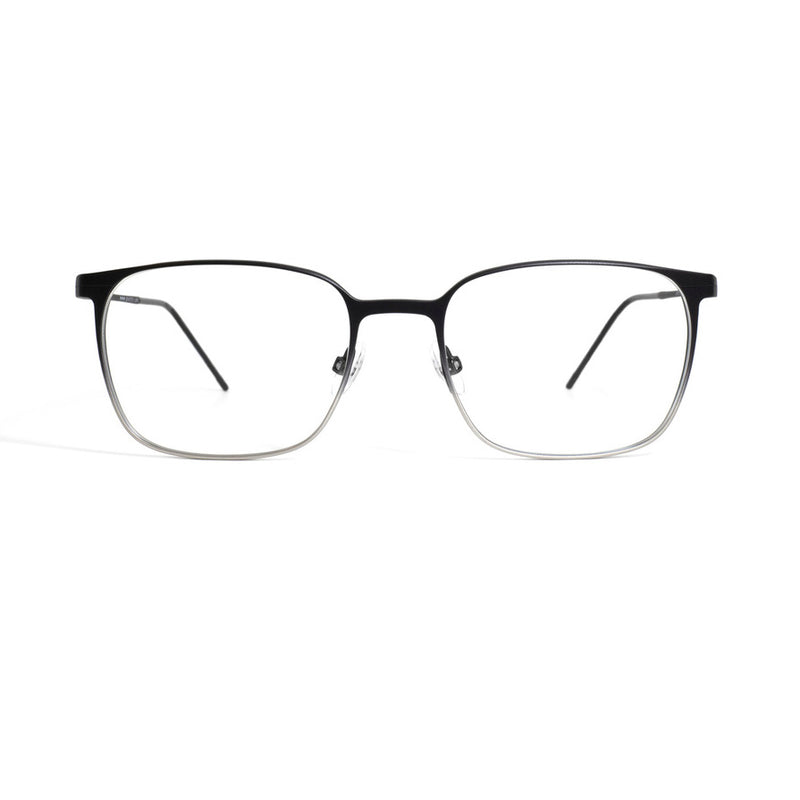 Gotti - Jeffry - BLKM-GRA - Black-Silver Gradient - Titanium - Rectangle - Eyeglasses