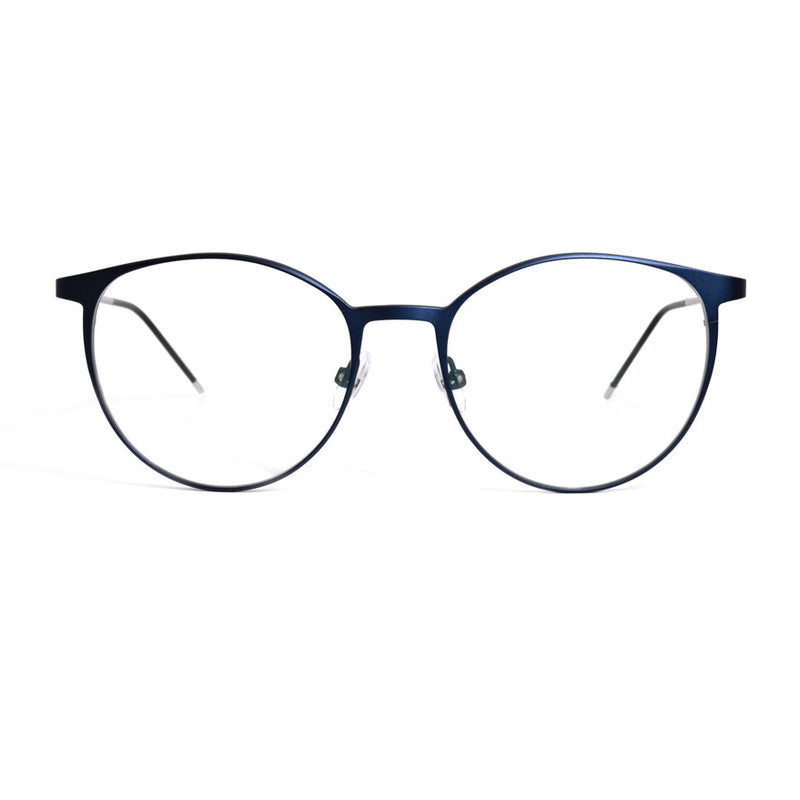 Gotti - Leary - DBM-S - Matte Blue / Silver - Round - P3 - Titanium - Eyeglasses