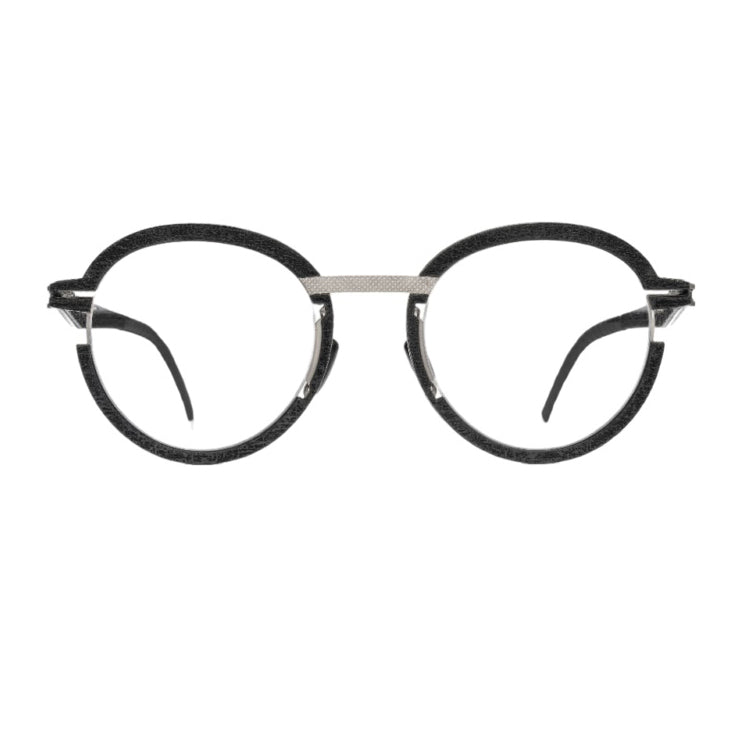 Hapter - HL06 - RB001 - Coal Black / Brushed Silver - Round - P3 - Metal - Rubber - Eyeglasses