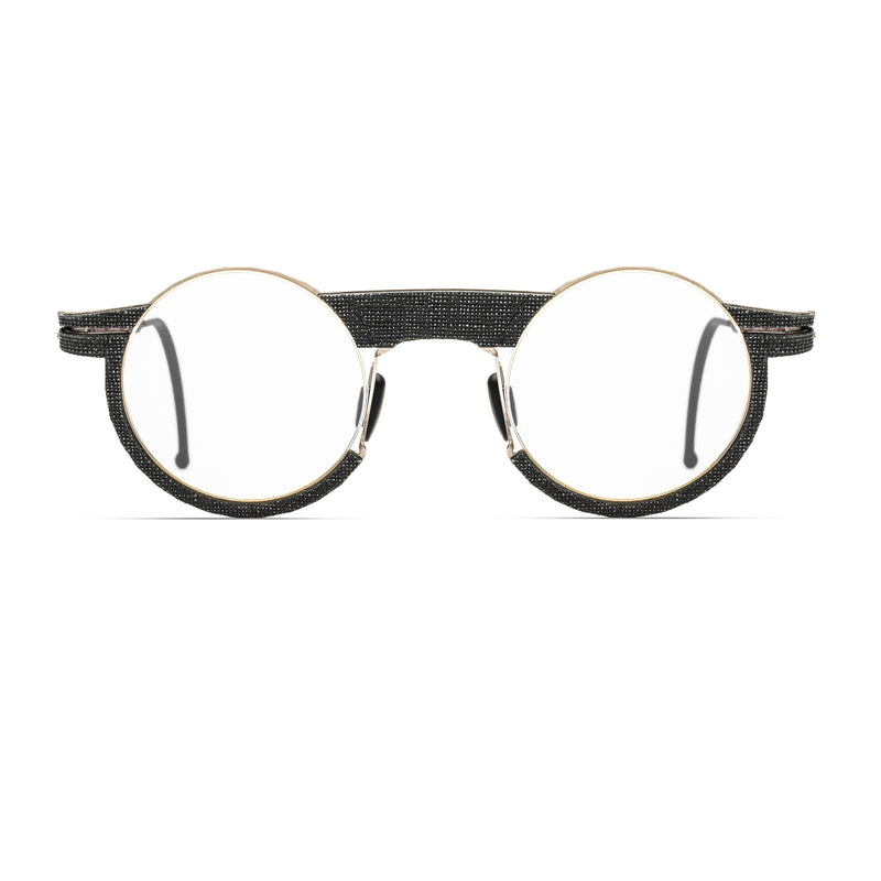 Hapter - IL01/B - RB028 - Coal Black / Brushed Silver - Round - Metal - Rubber - Eyeglasses