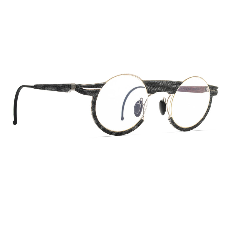 Hapter - IL01/B - RB028 - Coal Black / Brushed Silver - Round - Metal - Rubber - Eyeglasses