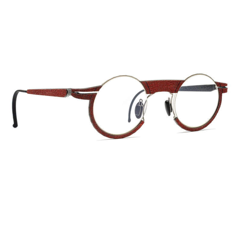 Hapter - IL01/B - RB032 - Persian Red / Brushed Silver - Round - Metal - Rubber - Eyeglasses