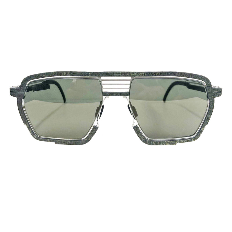 Hapter - ML05 - RB009-P0 - Musk Green  / Brushed Silver - Bronze Mirror on Grey Tint with AR - Navigator - Metal - Rubber - Sunglasses