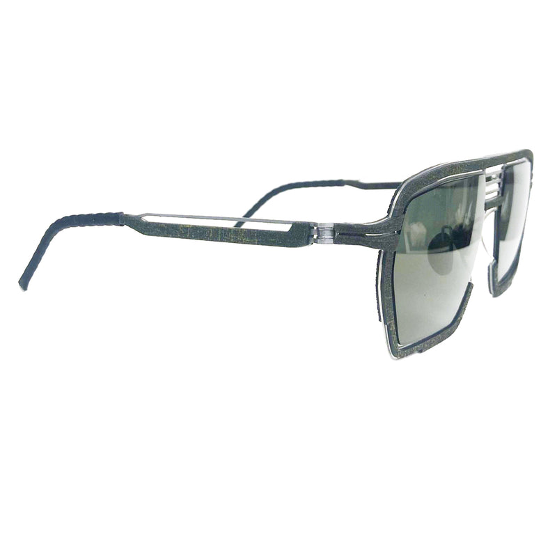 Hapter - ML05 - RB009-P0 - Musk Green  / Brushed Silver - Bronze Mirror on Grey Tint with AR - Navigator - Metal - Rubber - Sunglasses