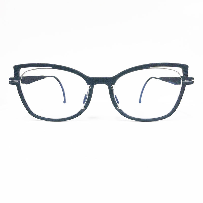 Hapter - PL09 - RB001-P0 - Coal Black / Brushed Silver - Cateye - Metal - Rubber - Eyeglasses