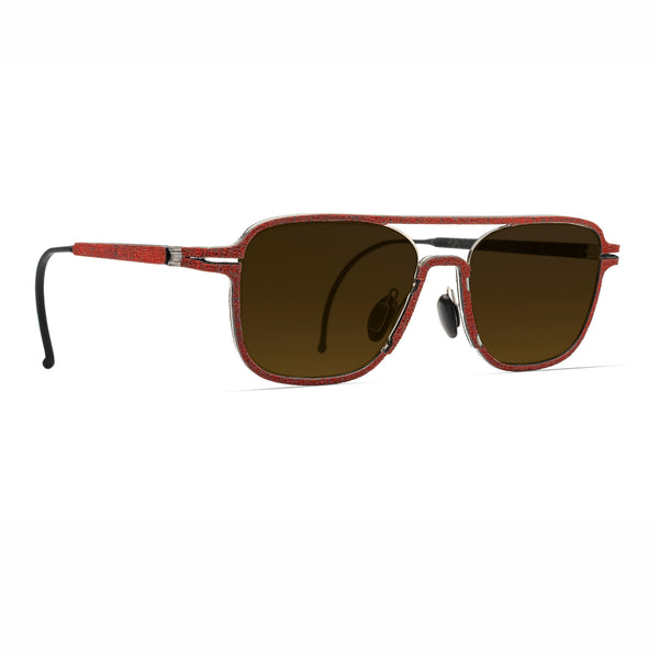 Hapter - PL15 - RB032 - Persian Red / Smoke Gradient Yellow 4B+AR Lenses - Navigator - Metal - Rubber - Sunglasses