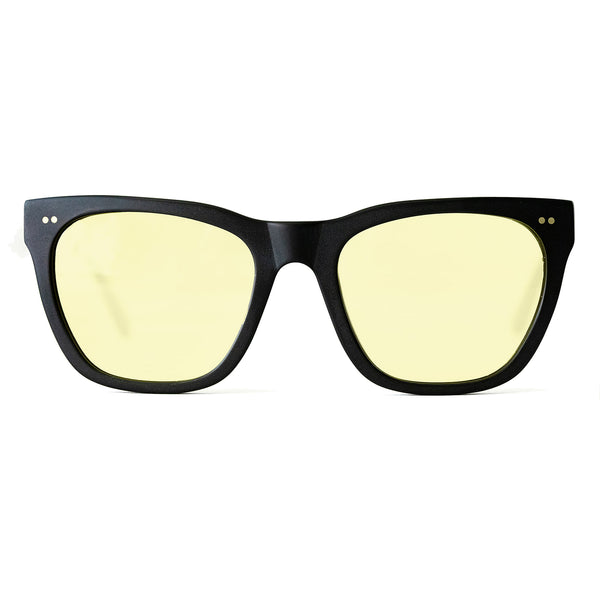 Hicks Brunson - Allen Poe - Black / Yellow Tinted Lenses - Rectangle - Cat-eye - Sunglasses - Plastic