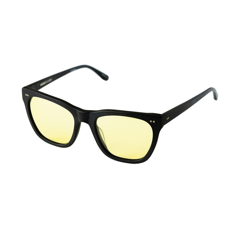 Hicks Brunson - Allen Poe - Black / Yellow Tinted Lenses - Rectangle - Cat-eye - Sunglasses - Plastic