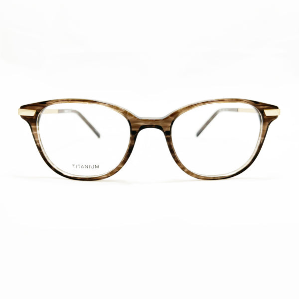 Hicks Brunson Generations - Yasmin - 1239 - Brown Smoke / Gold - Cat-eye - Cateye - Eyeglasses - Plastic