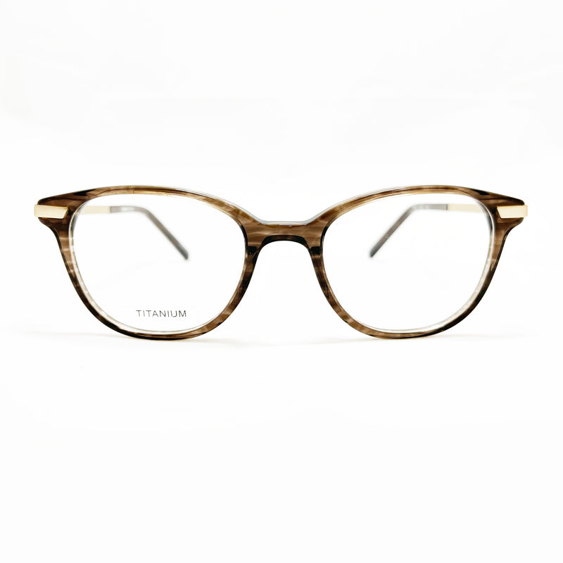 Hicks Brunson Generations - Yasmin - 1239 - Brown Smoke / Gold - Cat-eye - Cateye - Eyeglasses - Plastic