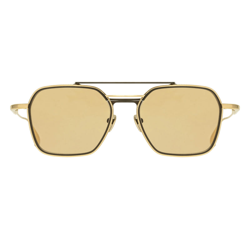 K3 - Kenzo Takada - Masunaga - Clematis - #S21 - Gold / Brown - Light Brown Tint - Rectangle - Navigator - Titanium - Metal - Sunglasses