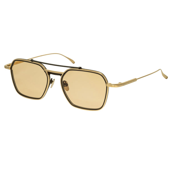 K3 - Kenzo Takada - Masunaga - Clematis - #S21 - Gold / Brown - Light Brown Tint - Rectangle - Navigator - Titanium - Metal - Sunglasses