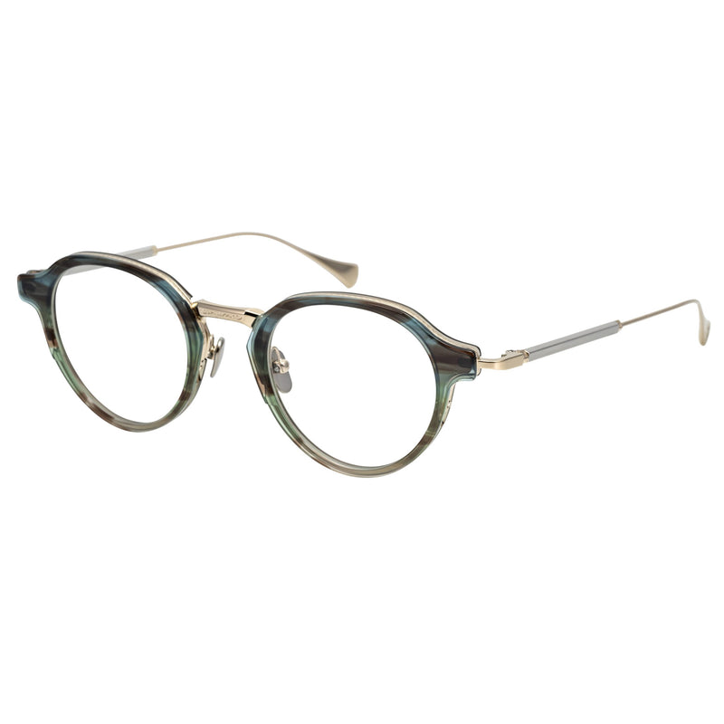 K3 - Kenzo Takada - Masunaga - Serpens - 35 - Blue / Gold - Round - Rounded - Titanium - Metal - Acetate Rim - Eyeglasses