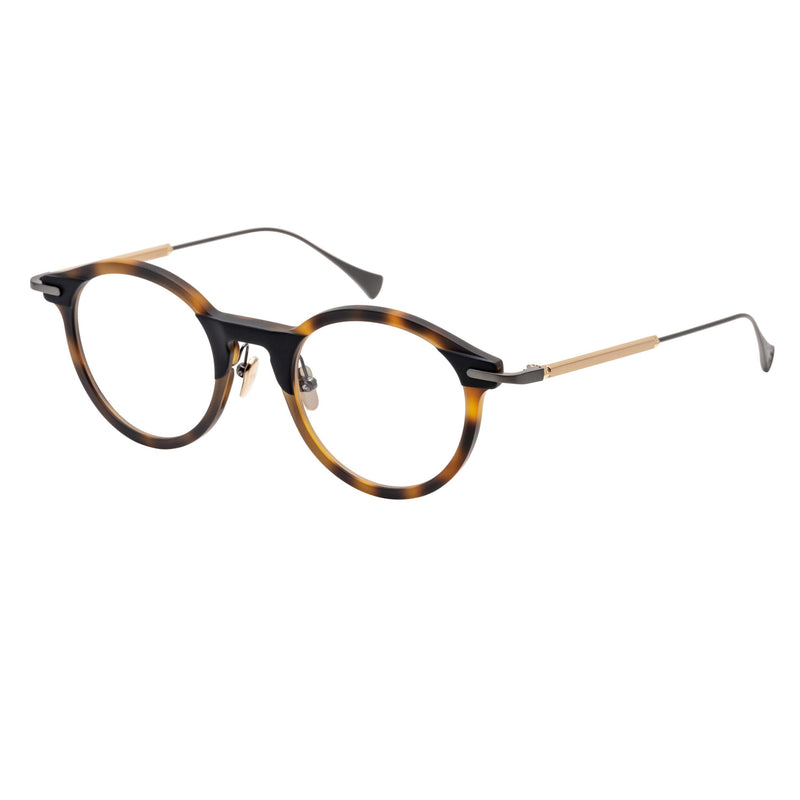 Masunaga x Kenzo Takada - Aquila - #23 - Matte Havana / Black / Gold - Round - Plastic - Titanium - Eyeglasses