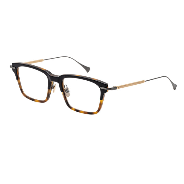 Masunaga x Kenzo Takada - Taurus - #35 - Navy / Matte Havana / Gold / Black - Rectangle - Plastic - Titanium - Eyeglasses