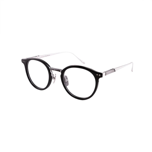 Leisure Society - Anacapa - Black Silver - 12K Silver - Round - Titanium - Plastic - Eyeglasses - Luxury Eyewear