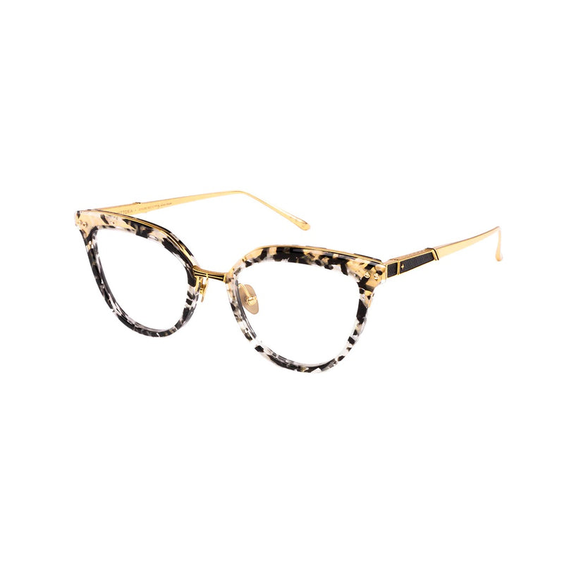 Leisure Society - Vittoria - Gunpowder 24K Gold - Cateye - Cat-eye - Titanium - Eyeglasses - Luxury Eyewear