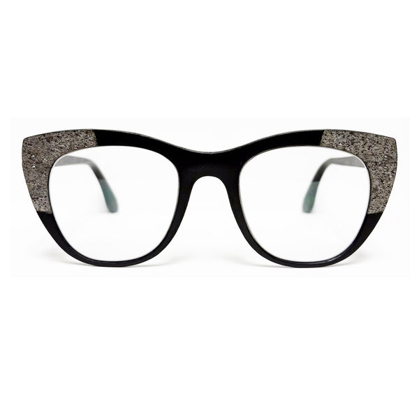Lucas De Staël - Minotaure - Reg 05S - Split 02 Fit B - Black - Granite - Butterfly - Cateye - Leather - Titanium - Eyeglasses