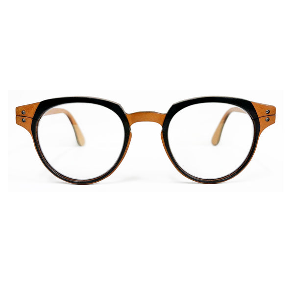 Lucas de Staël - Minotaure - Reg 06 - TT - A - 04 - Brown Leather / Cappuccino Leather - Round - P3 - Leather - Titanium - Eyeglasses
