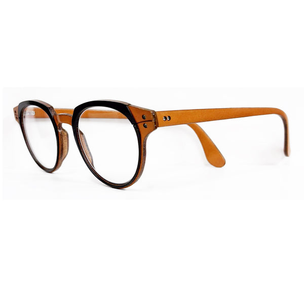 Lucas de Staël - Minotaure - Reg 06 - TT - A - 04 - Brown Leather / Cappuccino Leather - Round - P3 - Leather - Titanium - Eyeglasses