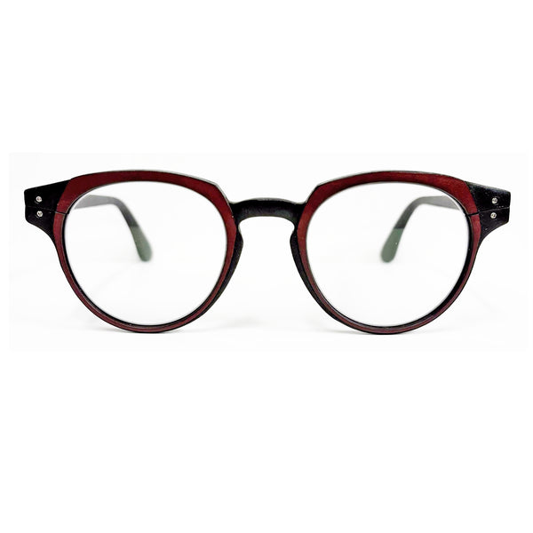 Lucas de Staël - Minotaure - Reg 06 - TT - B - 03 - Plum Leather / Black Leather - Round - P3 - Leather - Titanium - Eyeglasses