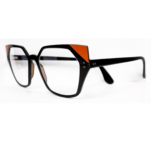 Lucas de Staël - Minotaure - Reg12 - S - B - 01 - Black Leather / Whisky Leather - Rectangle - Leather - Titanium - Eyeglasses - Luxury Eyewear