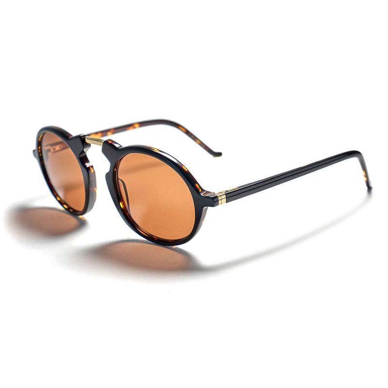 MD1888 - BUCHANAN - 8042 - Black-Tort / Gold / Brown-Tinted Lenses - Round - Plastic - Acetate - Sunglasses