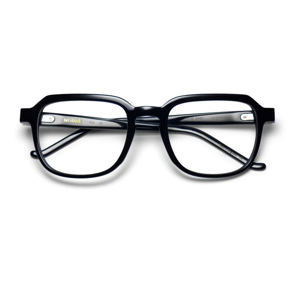 MD1888 - EFA - M - 8043 - Shiny Black - Rectangle - Plastic - Acetate - Eyeglasses