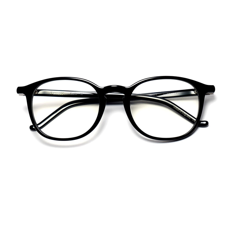 MD1888 - KERIS - M - 8017 - Black - Rounded - Round - Plastic - Acetate - Eyeglasses
