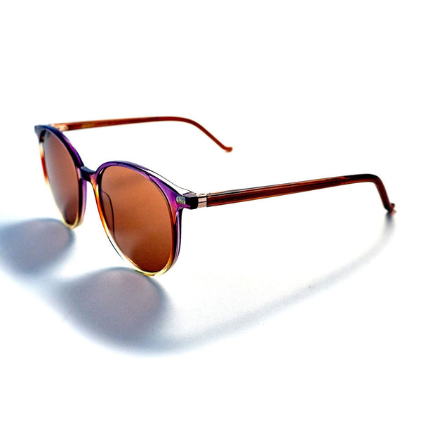 MD1888 - Nerys M - 8029 - Blue-Brown Fade / Brown-Tinted Sun Lenses - Round - Plastic - Sunglasses
