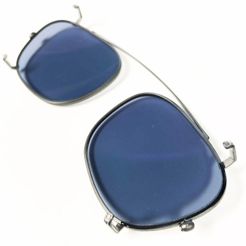 Masunaga - 000C - Sun-clip - Sunglasses Clip - #19 - Blue Tint - Titanium - Sunglasses