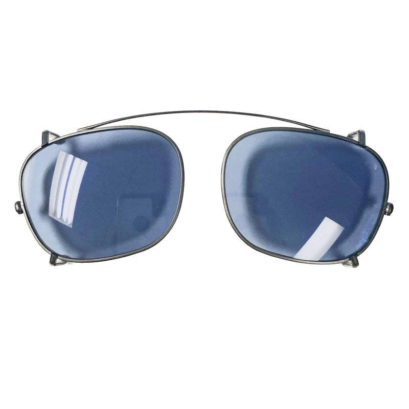 Masunaga - 000C - Sun-clip - Sunglasses Clip - #19 - Blue Tint - Titanium - Sunglasses