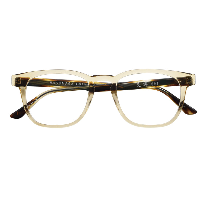 Masunaga - 094 - 13 - Champagne / Havana - Rectangle - Zyl Acetate - Plastic - Eyeglasses