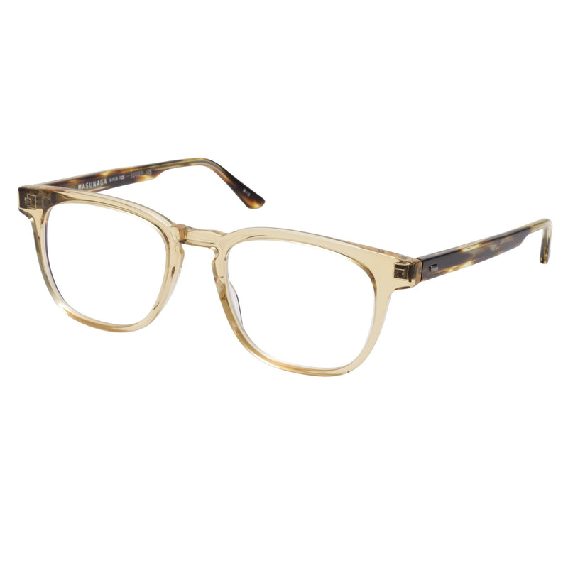 Masunaga - 094 - 13 - Champagne / Havana - Rectangle - Zyl Acetate - Plastic - Eyeglasses