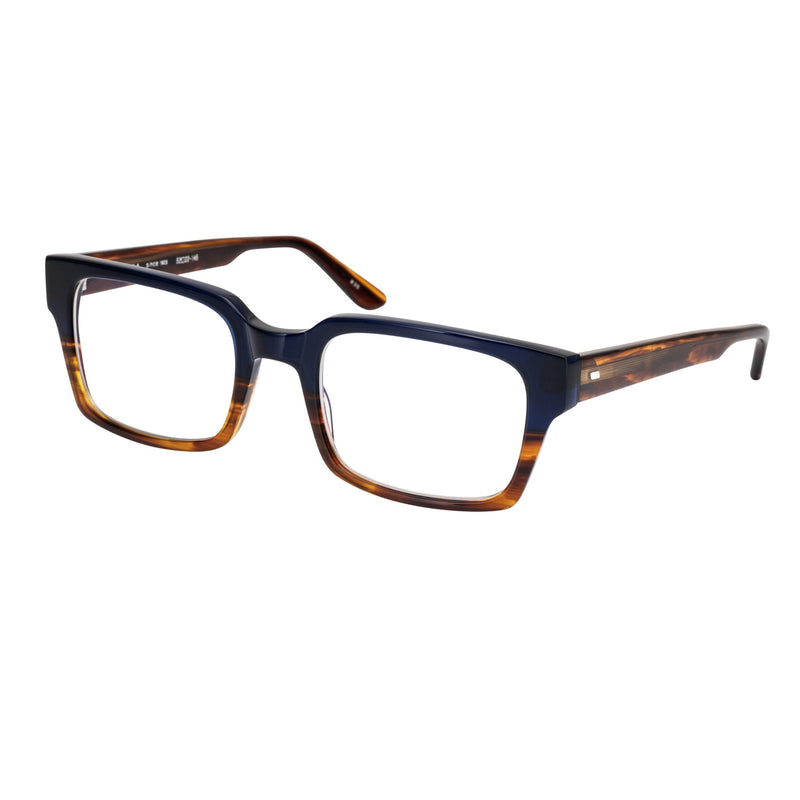 Masunaga - 102 - #35 - Navy / Brown - Rectangle - Plastic - Eyeglasses