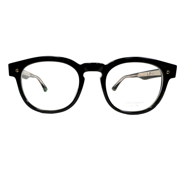 Masunaga - 105 - #19 - 19 - Black - Rectangle - Plastic - Eyeglasses