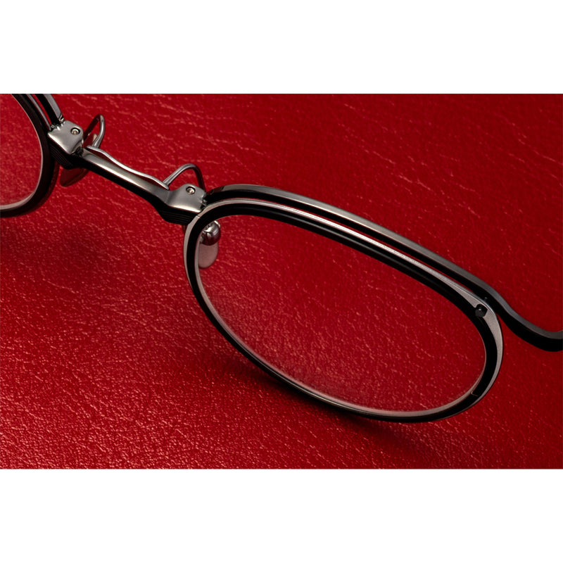 Masunaga - Altus - #19 - Black / Gunmetal - Round - Metal - Titanium - Eyeglasses