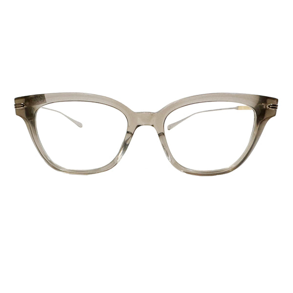 Masunaga - Cadence - 14 - #14 - Grey Smoke / Gold - Rectangle - Cat-eye - Cateye - Plastic - Acetate - Eyeglasses