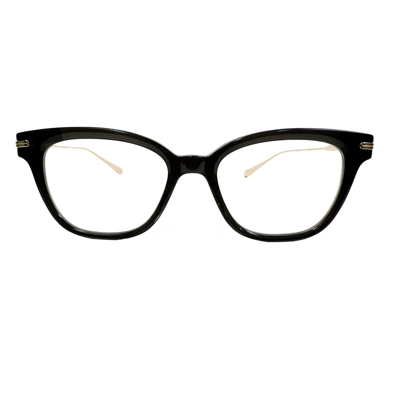 Masunaga - Cadence - 29 - #29 - Black / Gold - Rectangle - Cat-eye - Cateye - Plastic - Acetate - Eyeglasses