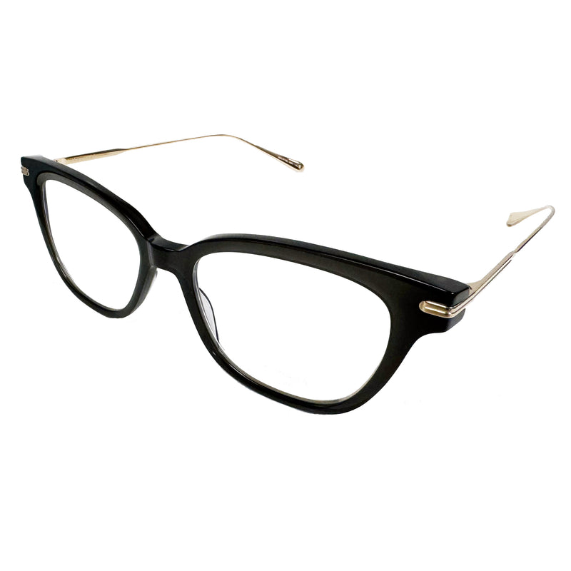 Masunaga - Cadence - 29 - #29 - Black / Gold - Rectangle - Cat-eye - Cateye - Plastic - Acetate - Eyeglasses