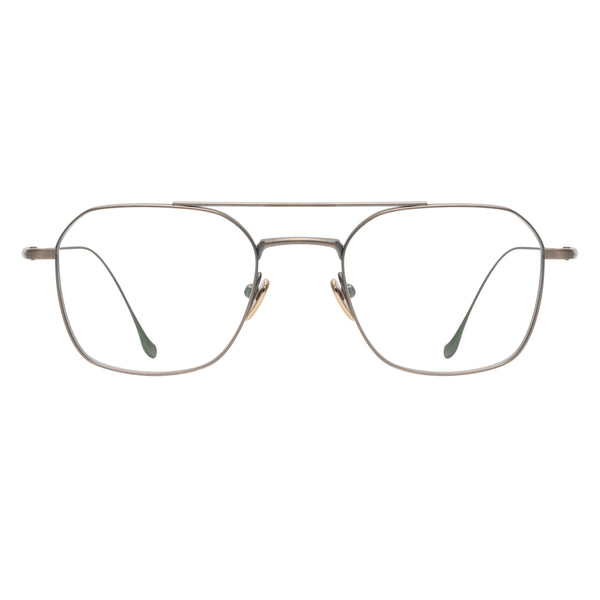 Masunaga - Chord B - 11 - Antique Gold - Rectangle - Navigator - Titanium - Metal - Eyeglasses - Eyewear