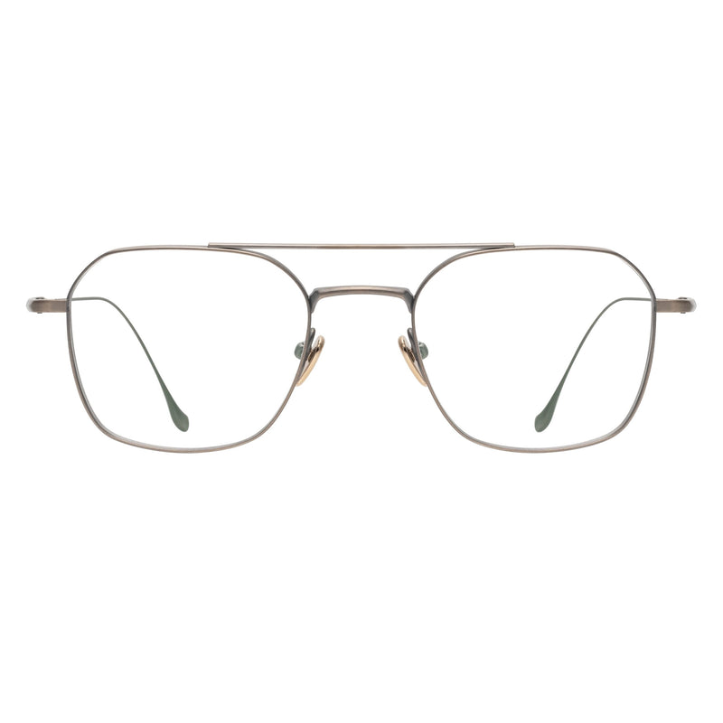 Masunaga - Chord B - 11 - Antique Gold - Rectangle - Navigator - Titanium - Metal - Eyeglasses - Eyewear