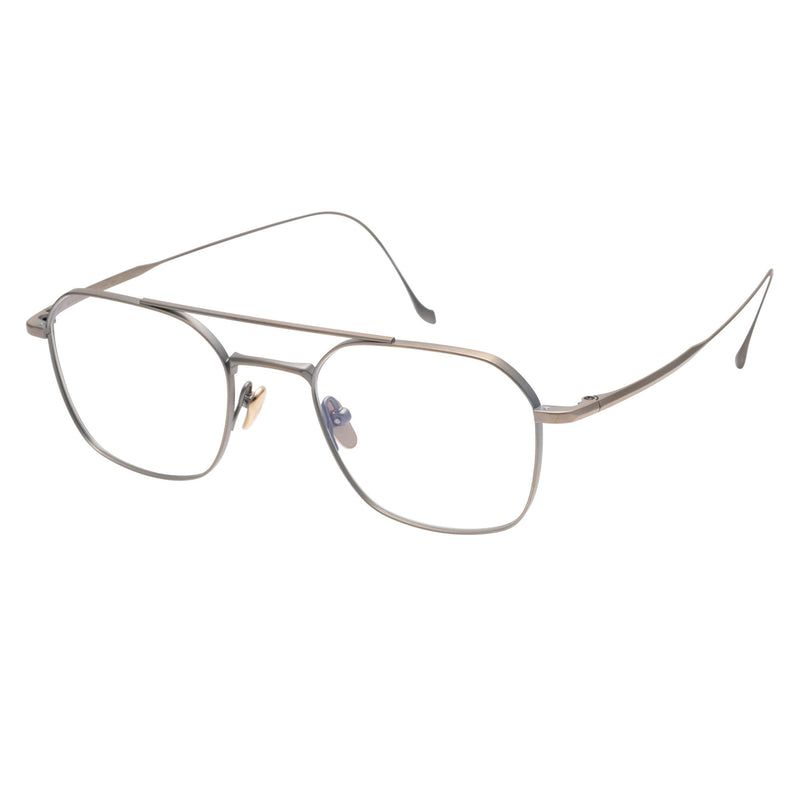 Masunaga - Chord B - 11 - Antique Gold - Rectangle - Navigator - Titanium - Metal - Eyeglasses - Eyewear
