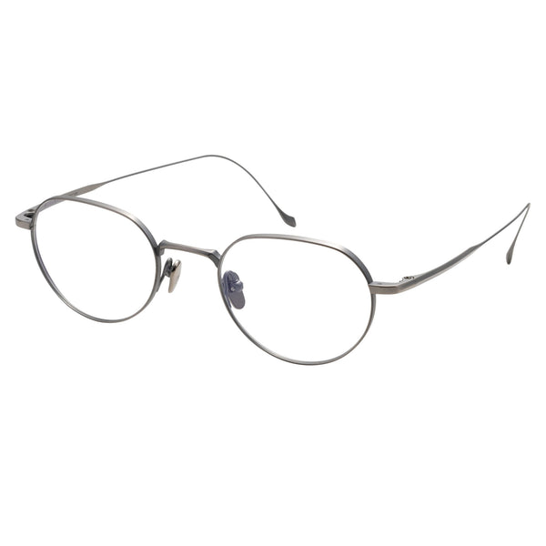 Masunaga - Chord E - 22 - Antique Silver - Round - Rounded - Titanium - Metal - Eyeglasses